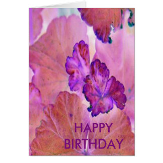 Rosa Geranium-Blätter