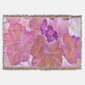 Rosa Geranium Blätter Kobold Decke (Vorderseite)