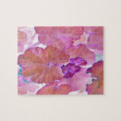 Rosa Geranium-Blätter Puzzle (Horizontal)