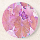 Rosa Geranium-Blätter Untersetzer (Vorne)
