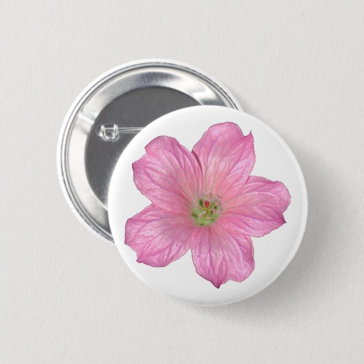Rosa Geranium Button (Vorne & Hinten)