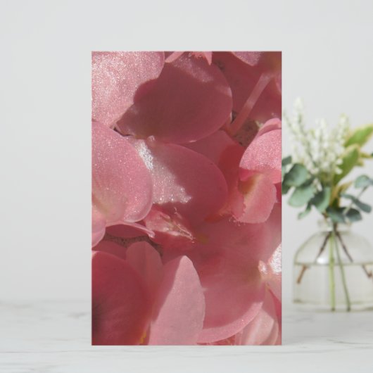 Rosa Geranium: fast massiv, hellrosa Briefpapier (Stehend Vorderseite)