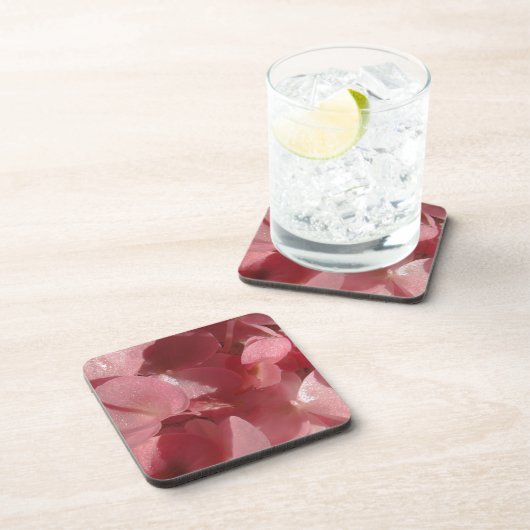 Rosa Geranium: fast massiv, hellrosa Untersetzer (Rechte Seite)