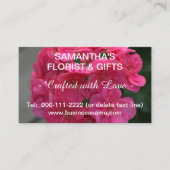 Rosa Geranium Geschäft-Logo QR-Code 3,5 x 2,0 Visitenkarte (Vorderseite)