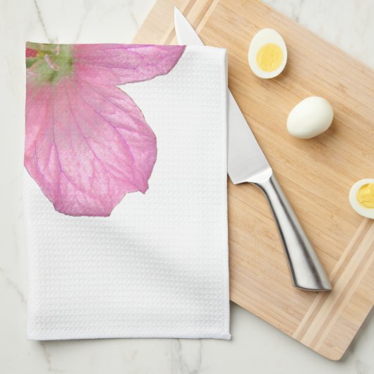 Rosa Geranium Geschirrtuch (Viertel Falte)