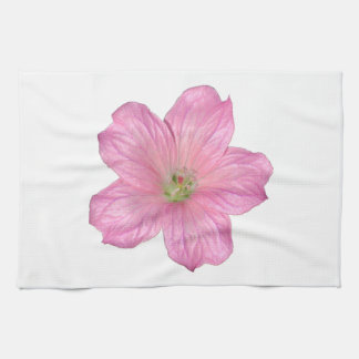 Rosa Geranium Geschirrtuch