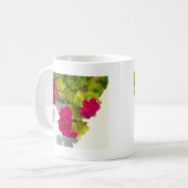 Rosa Geranium Kaffeetasse (Vorderseite Links)