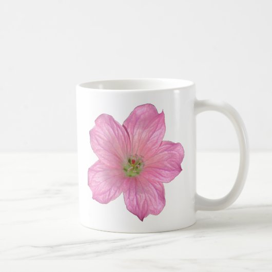 Rosa Geranium Kaffeetasse (Rechts)