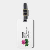 Rosa Geranium mit Deu Gepäckanhänger (Vorderseite vertikal)