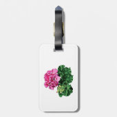 Rosa Geranium mit Deu Gepäckanhänger (Rückseite vertikal)