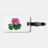 Rosa Geranium mit Deu Gepäckanhänger (Rückseite horizontal)