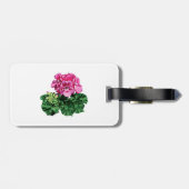Rosa Geranium mit Deu Gepäckanhänger (Rückseite horizontal)