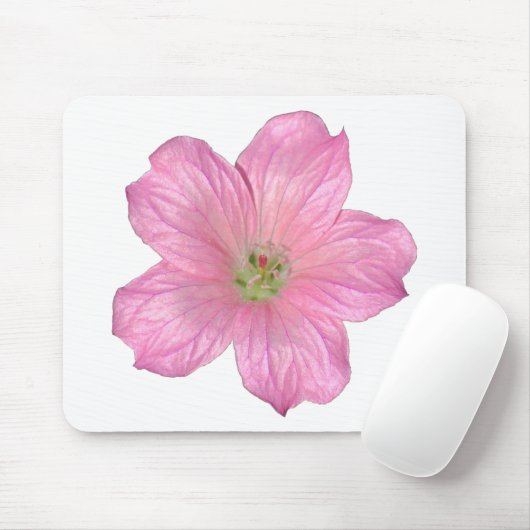 Rosa Geranium Mousepad (Mit Mouse)
