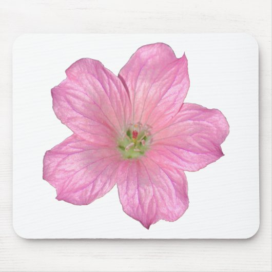 Rosa Geranium Mousepad (Vorne)