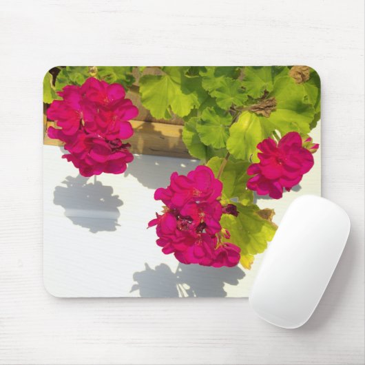 Rosa Geranium Mousepad (Mit Mouse)