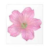 Rosa Geranium Notizblock (Vorderseite)