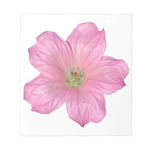 Rosa Geranium Notizblock