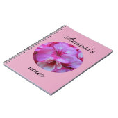 Rosa Geranium Notizblock (Linke Seite)