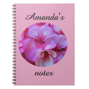 Rosa Geranium Notizblock