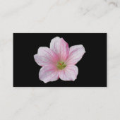 Rosa Geranium - Schwarz Visitenkarte (Rückseite)
