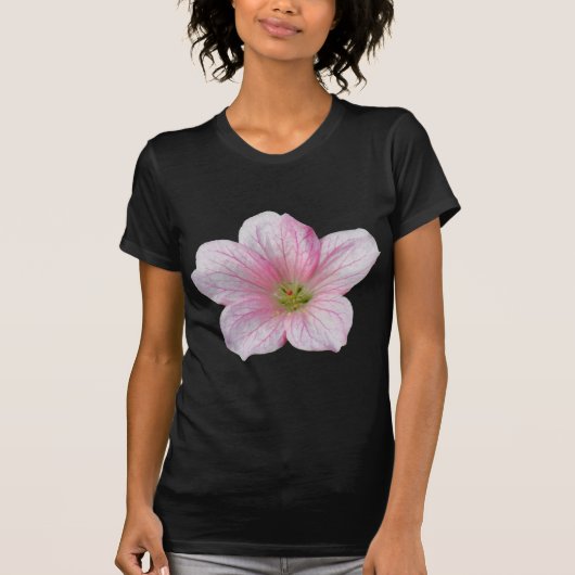 Rosa Geranium T-Shirt (Vorderseite)