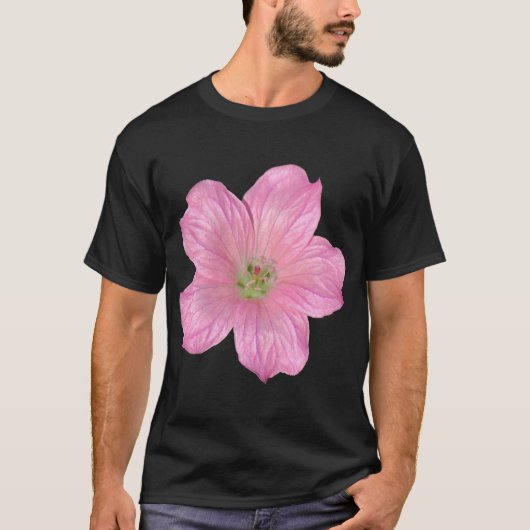 Rosa Geranium T-Shirt (Vorderseite)
