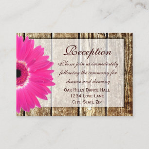 Rosa Gerber Daisy Wedding Reception Direction Card Begleitkarte