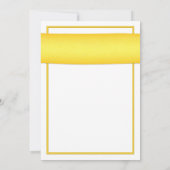 Rosa Gerber Daisy Yellow Ribbon Taufe Einladung (Rückseite)