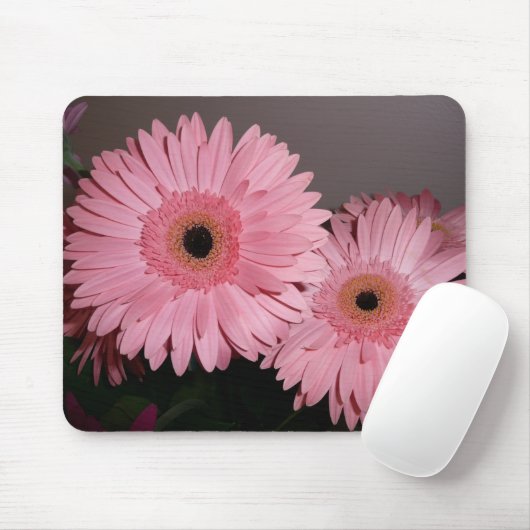 Rosa Gerber Gänseblümchen Mousepad (Mit Mouse)
