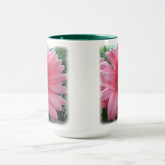 Rosa Gerber Gänseblümchen Tasse (Zentrum)