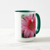 Rosa Gerber Gänseblümchen Tasse (VorderseiteRechts)