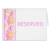 Rosa Gerbera Daisies auf der White Reserved Card (Vorderseite (Horizontal))