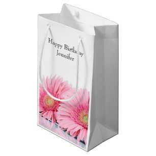 Rosa Gerbera Daisies Elegante Fotografie Kleine Geschenktüte