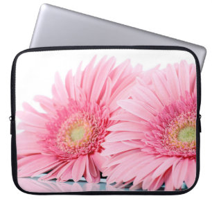 Rosa Gerbera Daisies Elegante Fotografie Laptopschutzhülle