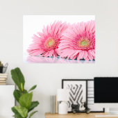 Rosa Gerbera Daisies Elegante Fotografie Poster (Heimbüro)