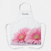 Rosa Gerbera Daisies Elegante Fotografie Schürze (Vorderseite)