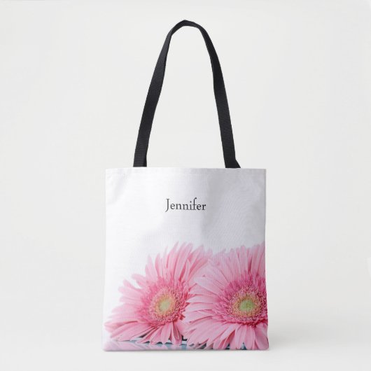 Rosa Gerbera Daisies Elegante Fotografie Tasche (Vorderseite)