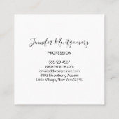 Rosa Gerbera Daisies Elegantes Foto Quadratische Visitenkarte (Rückseite)