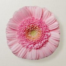 Rosa Gerbera Daisy Blume Rundkissen