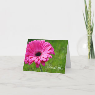 Rosa Gerbera-Daisy-Blumen-Dankeschön-Grußkarte Dankeskarte