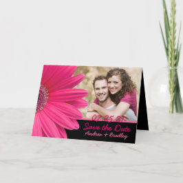 Rosa Gerbera Daisy Foto Save the Date Karte