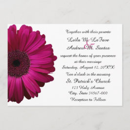 Rosa Gerbera Daisy Hochzeit Einladung