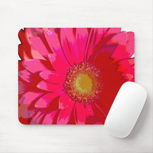 Rosa Gerbera-Gänseblümchen Mousepad (Mit Mouse)