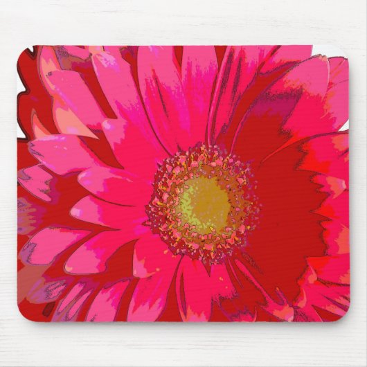 Rosa Gerbera-Gänseblümchen Mousepad (Vorne)