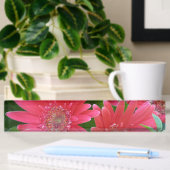 Rosa Gerbera-Gänseblümchen Namensplakette