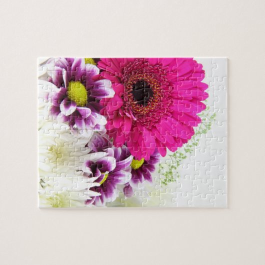Rosa Gerbera-Gänseblümchen Puzzle (Horizontal)