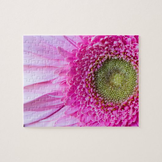 Rosa Gerbera-Gänseblümchen-Puzzlespiel Puzzle (Horizontal)