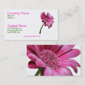 Rosa Gerbera-Gänseblümchen-Visitenkarte Visitenkarte (Vorne/Hinten)