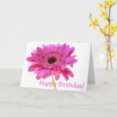 Rosa Gerbera Geburtstagskarte Karte (Gelbe Blume)