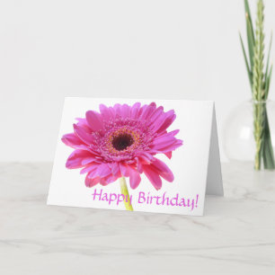 Rosa Gerbera-Geburtstagskarte Karte